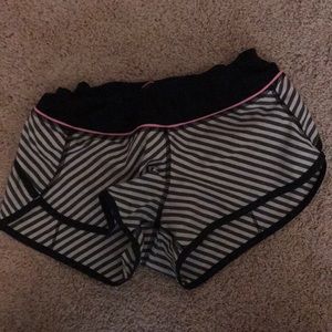 Striped lululemon shorts